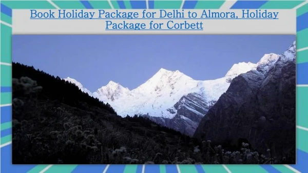 Holiday packages in India