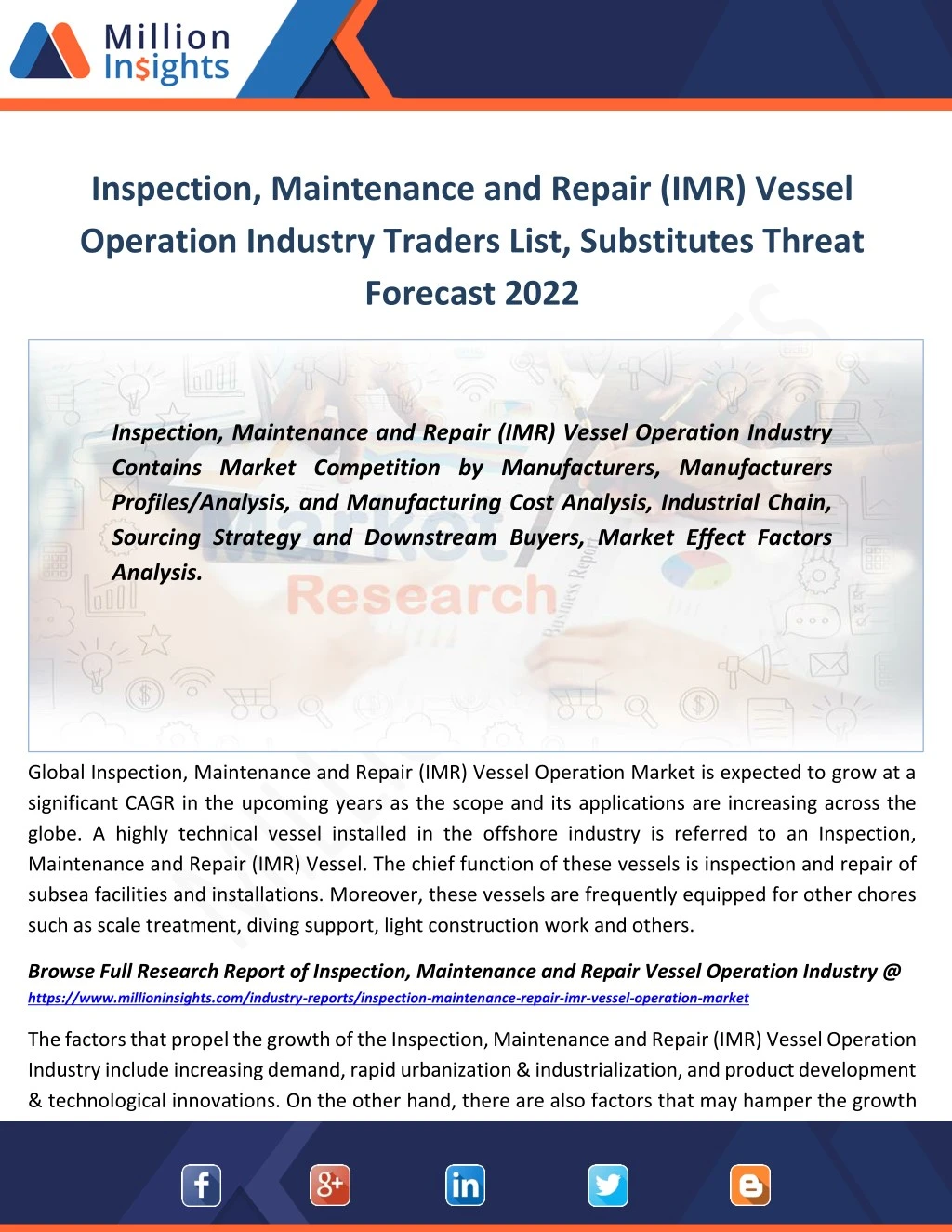 inspection maintenance and repair imr vessel