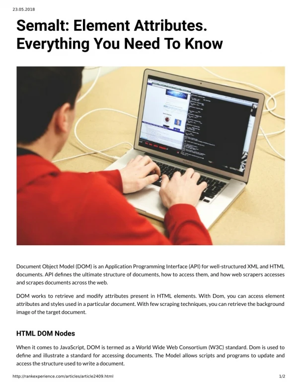 Semalt: Element Attributes. Everything You Need To Know