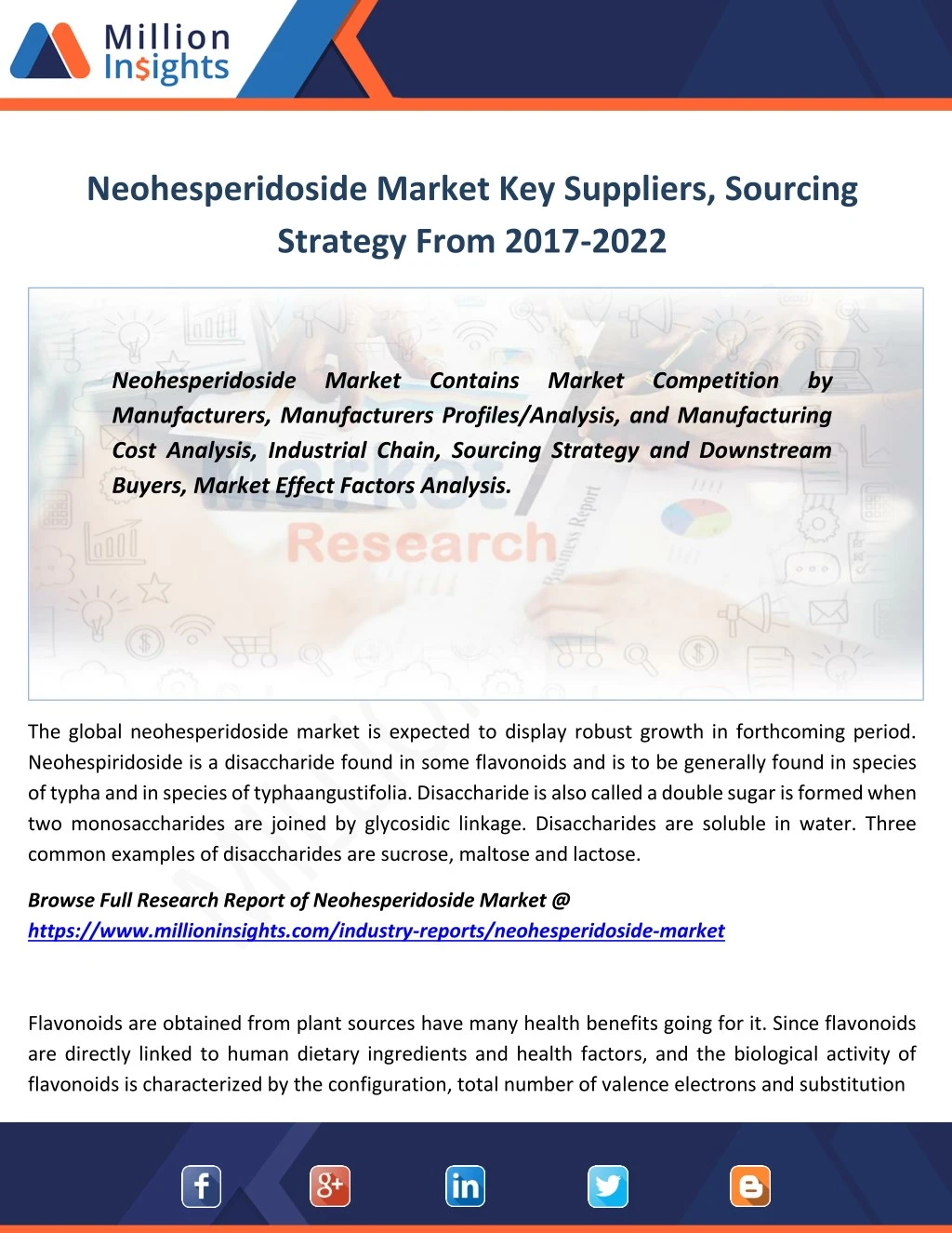 neohesperidoside market key suppliers sourcing