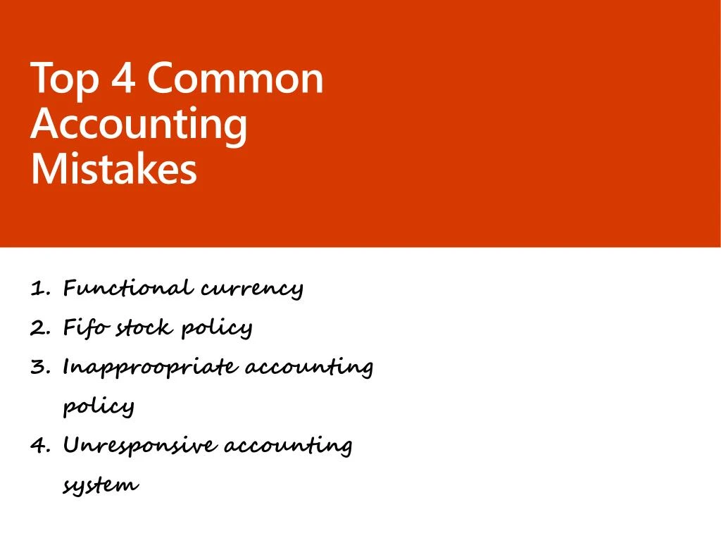 top 4 common accounting mistakes