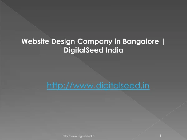 Website Design Company in Bangalore | Web design & development agency in Bangalore | DigitalSeed India