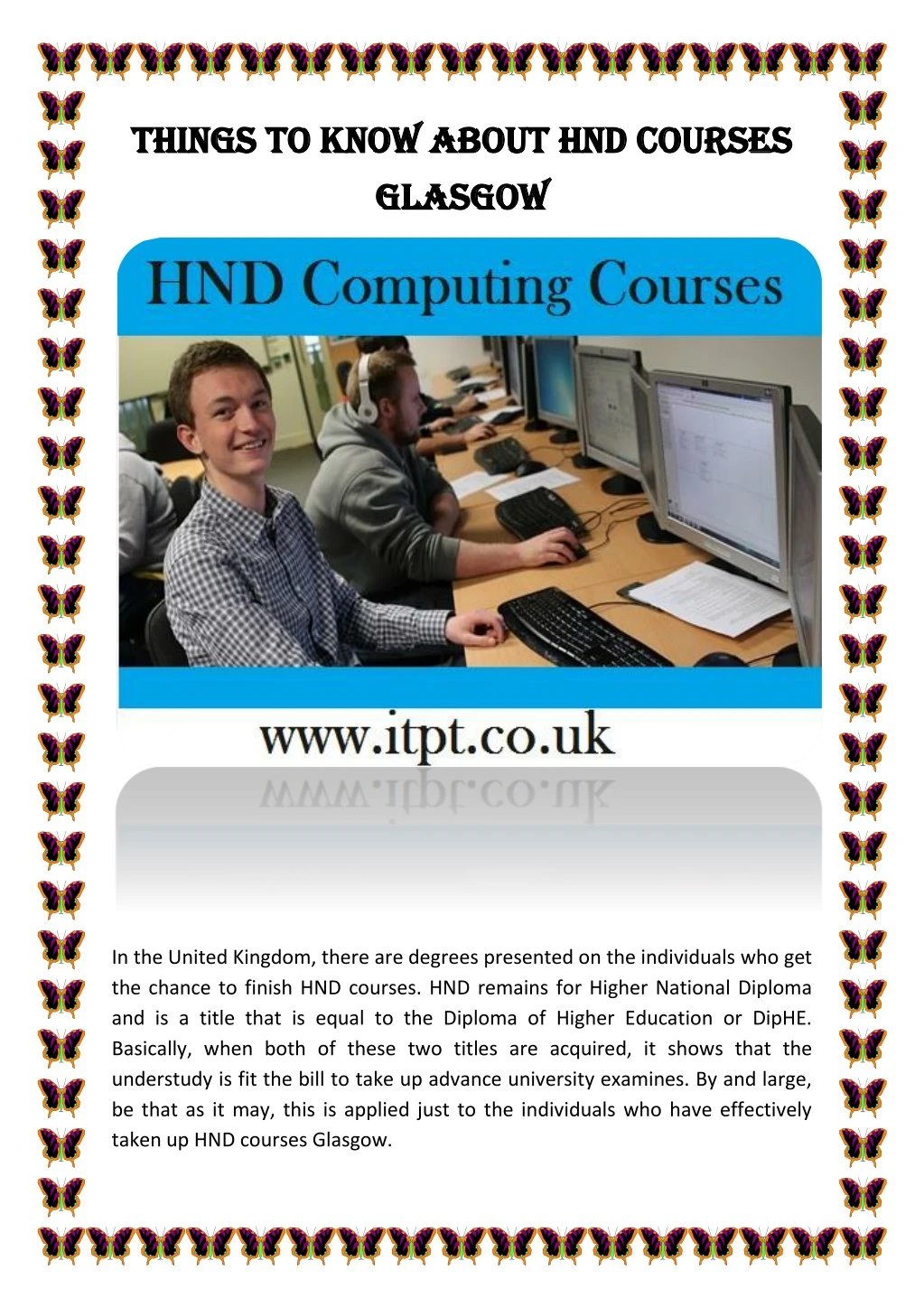 things to know about hnd courses things to know