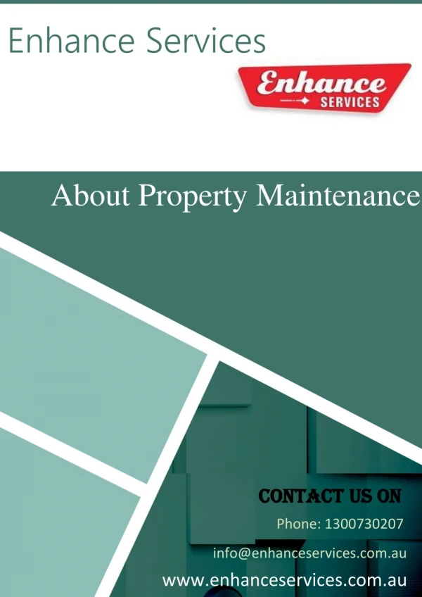 The Ultimate Property Maintenance Guide - Enhance Services