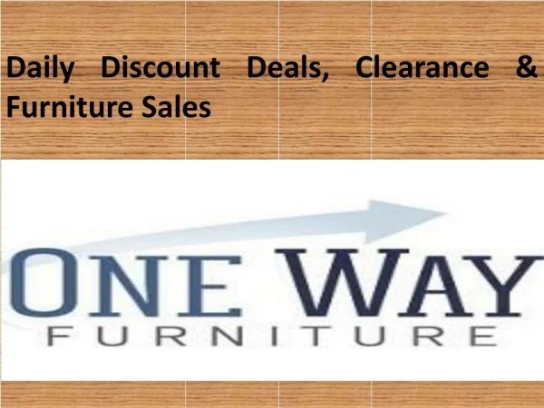 Daily Discount Deals, Clearance & Furniture Sales