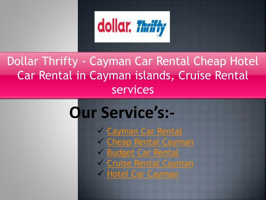dollar thrifty cayman car rental cheap hotel