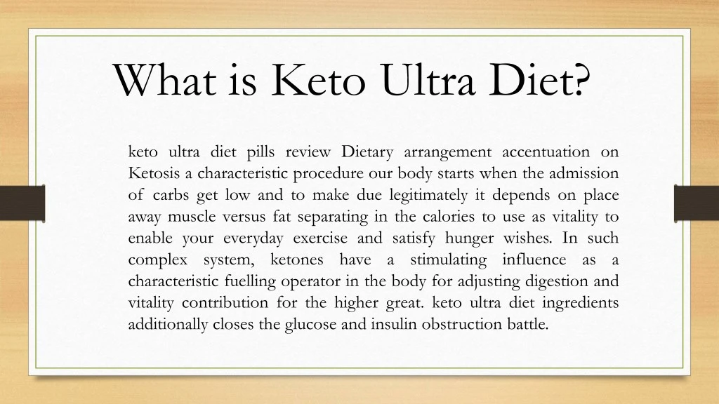 what is keto ultra diet