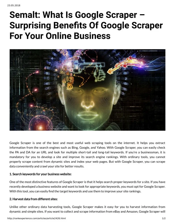 Semalt: What Is Google Scraper â€“ Surprising Benets Of Google Scraper For Your Online Business