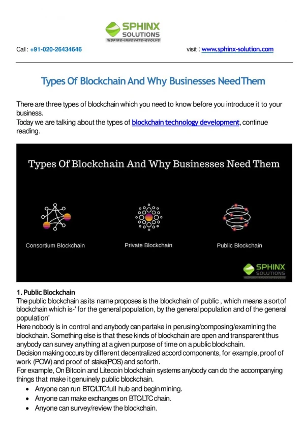 Types Of Blockchain And Why Businesses Need Them