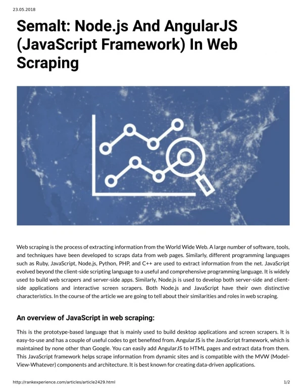 Semalt: Node.js And AngularJS (JavaScript Framework) In Web Scraping