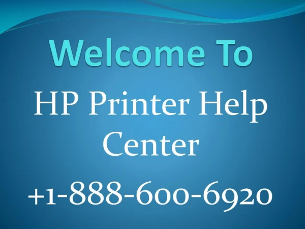HP Printer Customer Phone Number