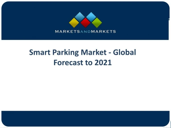 Global Analysis on Smart Parking Market