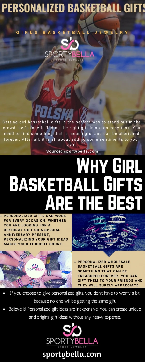 Girl Sports Team Gifts: Girls Basketball Jewelry