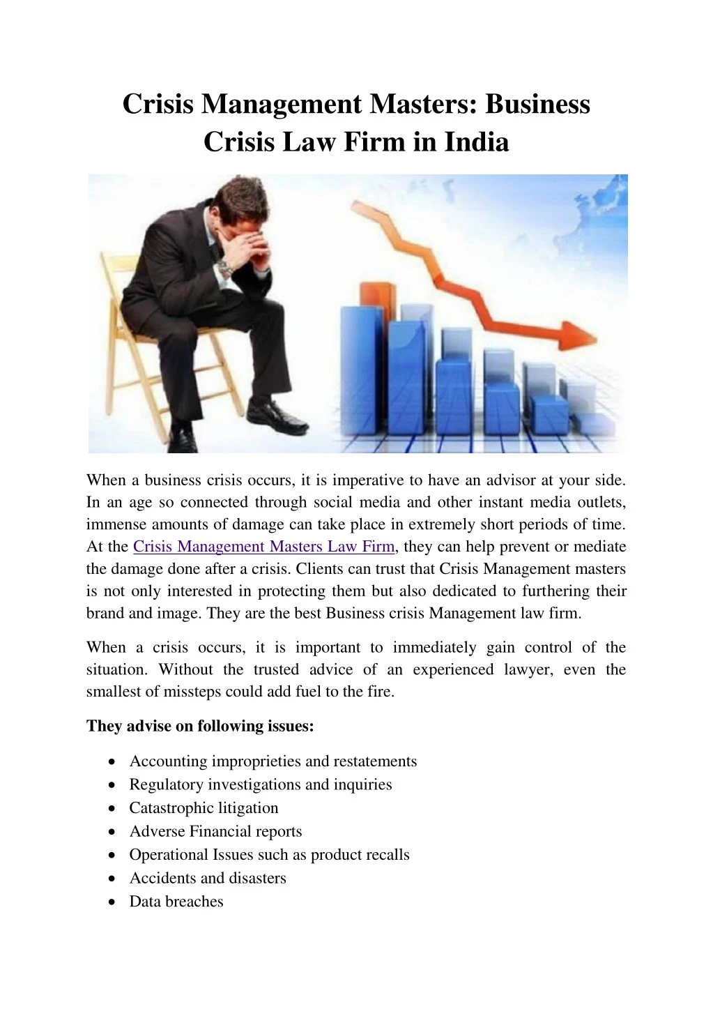 crisis management masters business crisis