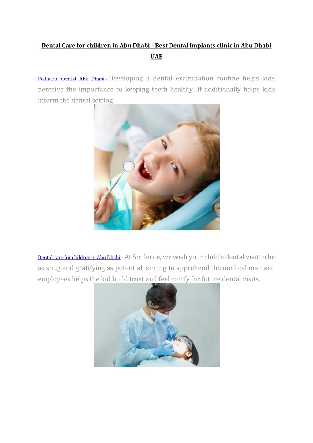 dental care for children in abu dhabi best dental
