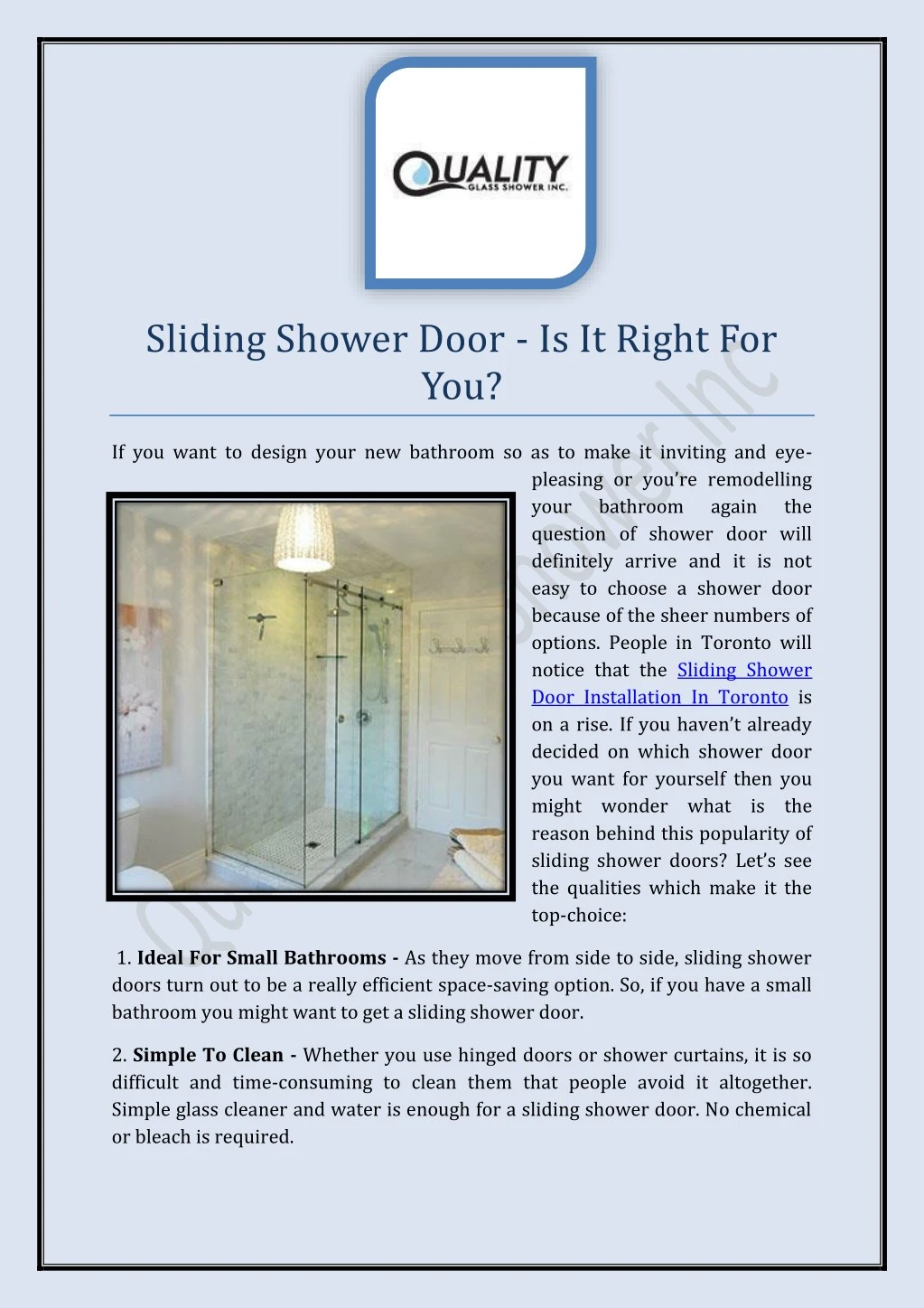 sliding shower door is it right for you