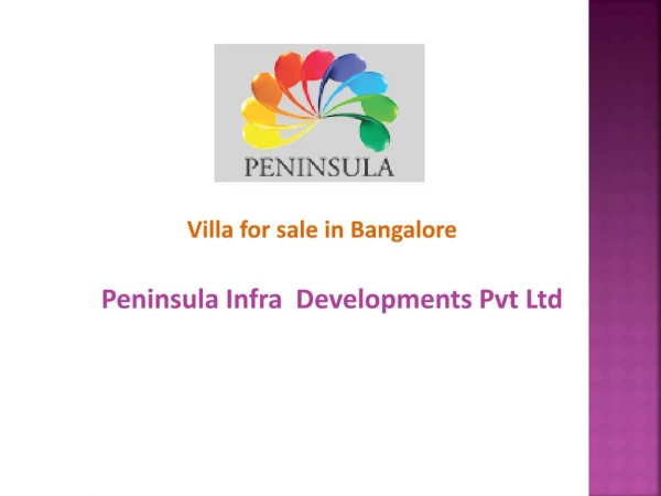 Villa for sale in Bangalore â€“ Tips and Guidance To Buy The best