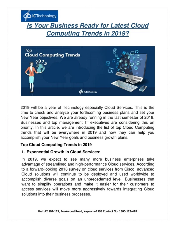 Is Your Business Ready for Latest Cloud Computing Trends 2019?