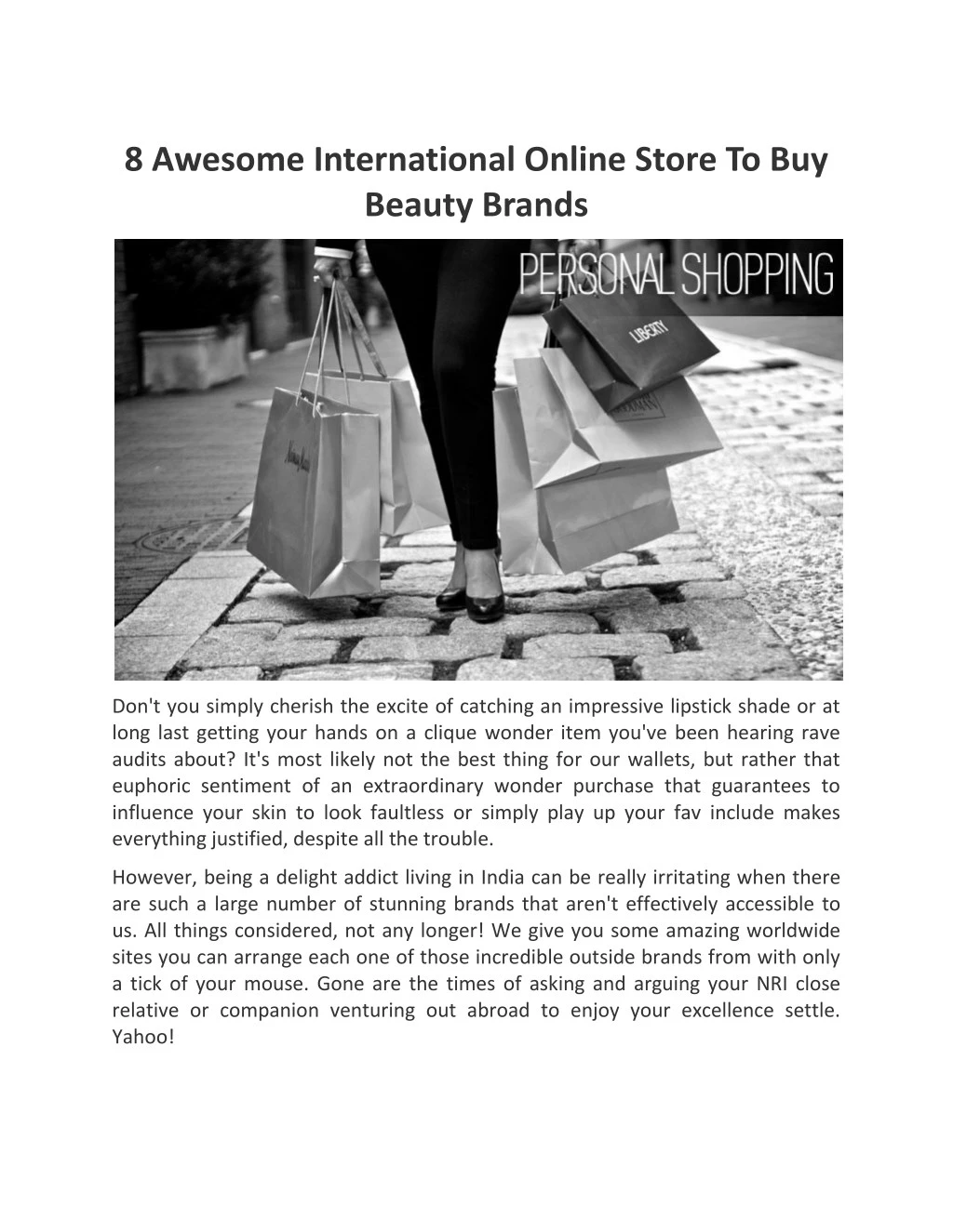 8 awesome international online store