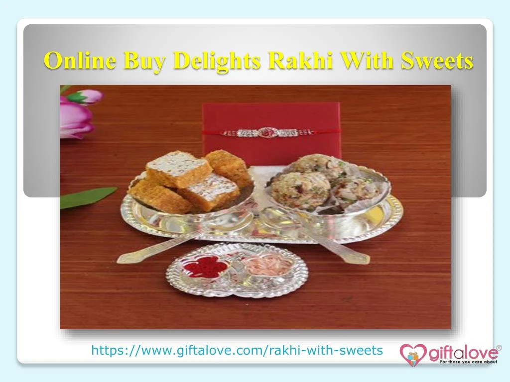 online buy delights rakhi with sweets