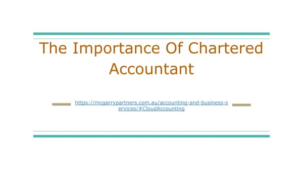 The Importance Of Chartered Accountant