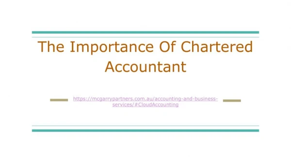 Importance of Chartered Accountant