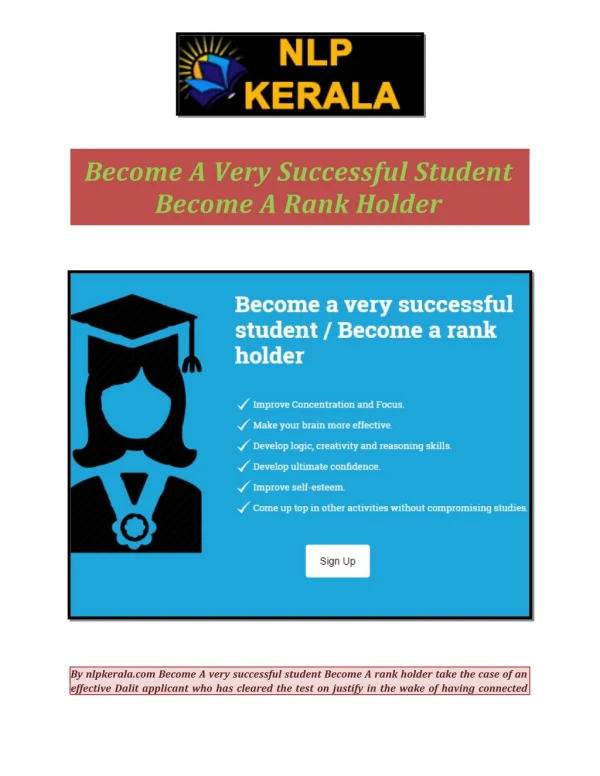 Become A Very Successful Student Become A Rank Holder