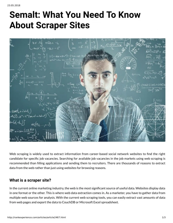 Semalt: What You Need To Know About Scraper Sites