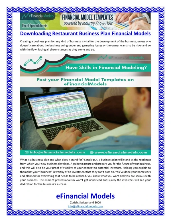 Downloading Restaurant Business Plan Financial Models