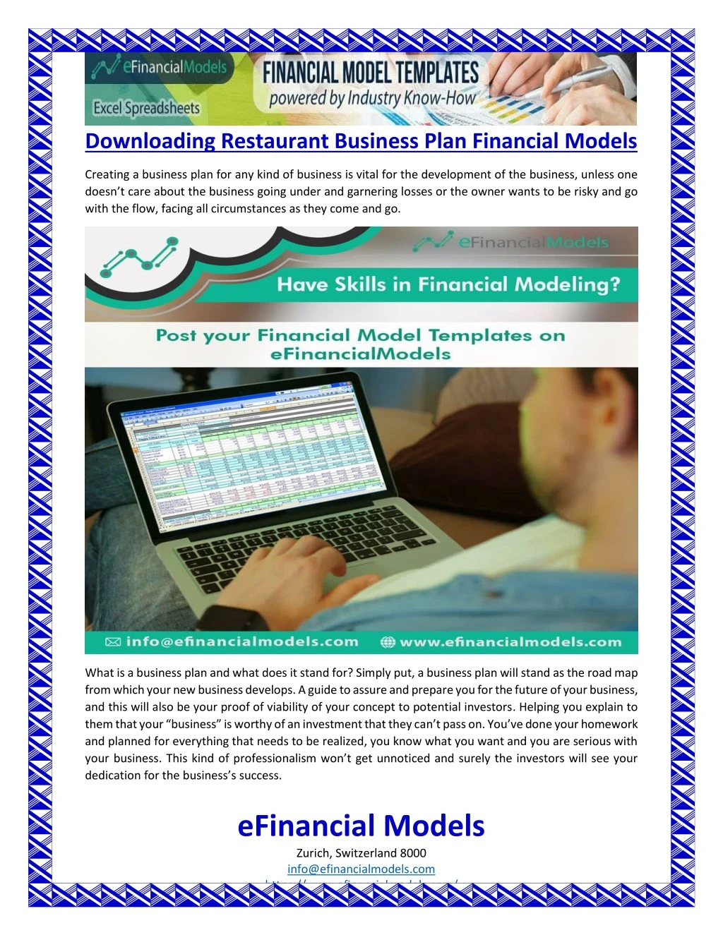 downloading restaurant business plan financial
