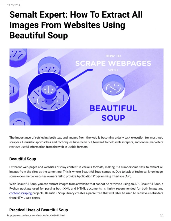 Semalt Expert: How To Extract All Images From Websites Using Beautiful Soup