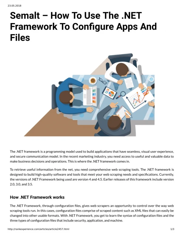 Semalt â€“ How To Use The .NET Framework To Congure Apps And Files