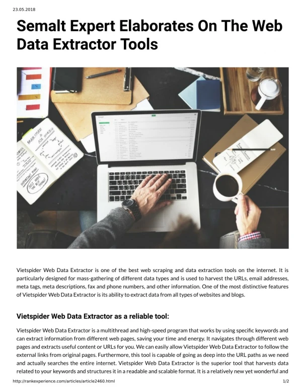 Semalt Expert Elaborates On The Web Data Extractor Tools