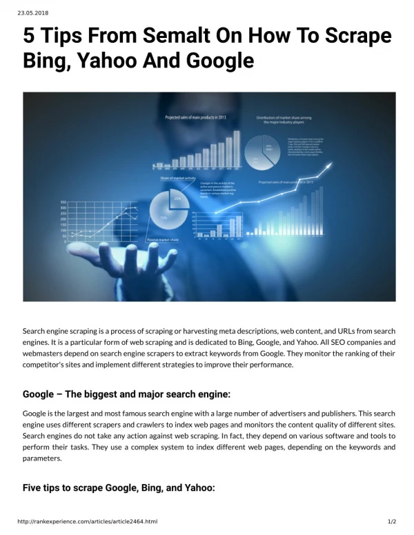 5 Tips From Semalt On How To Scrape Bing, Yahoo And Google