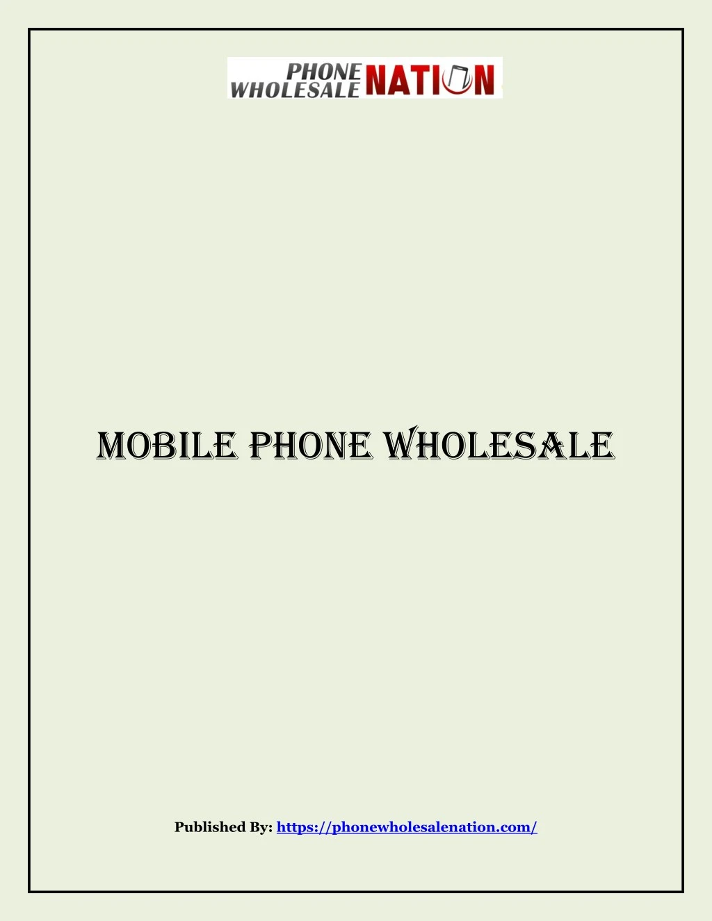 mobile phone wholesale