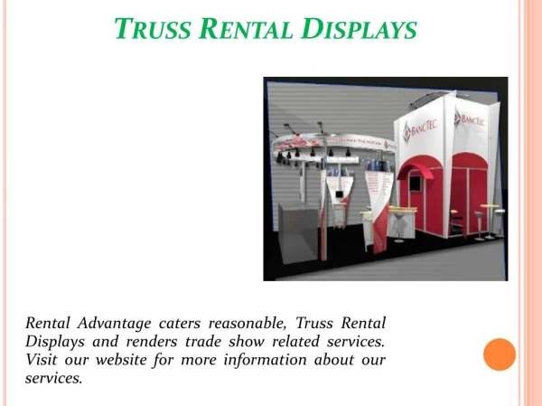 Truss Rental Displays