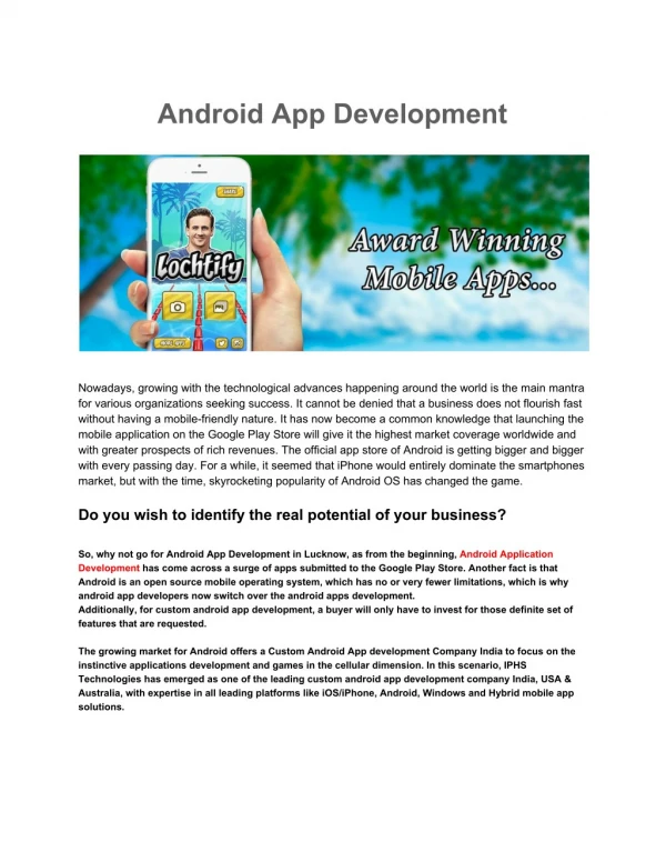 Android App Development in India