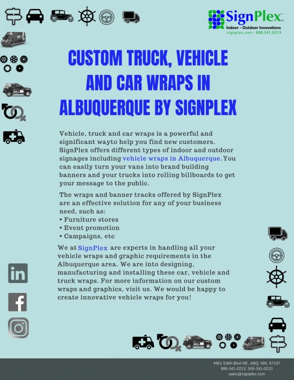 Custom Truck, Vehicle and Car Wraps in Albuquerque by SignPlex