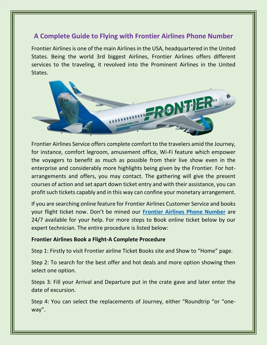 a complete guide to flying with frontier airlines