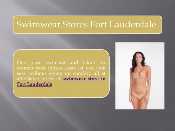 Swimwear Stores South Florida