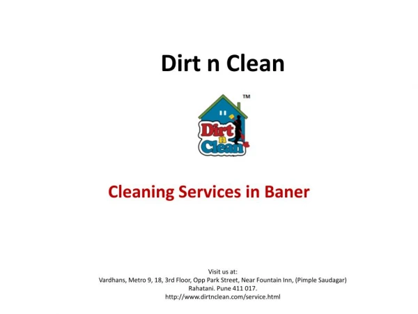 Cleaning Services in Baner, Pune - Dirt n Clean