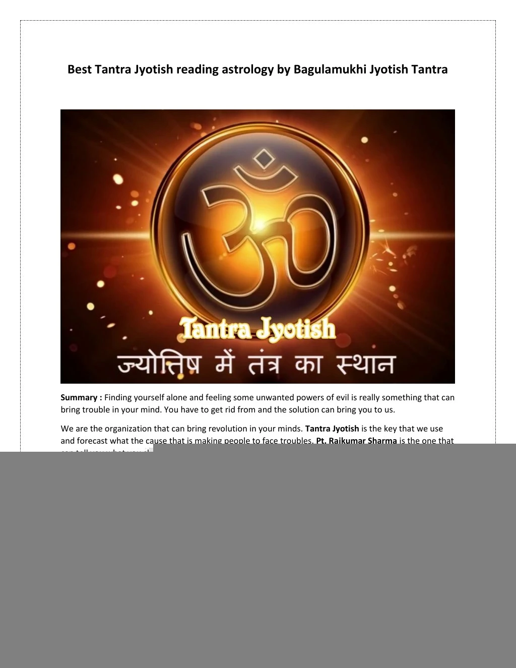 best tantra jyotish reading astrology