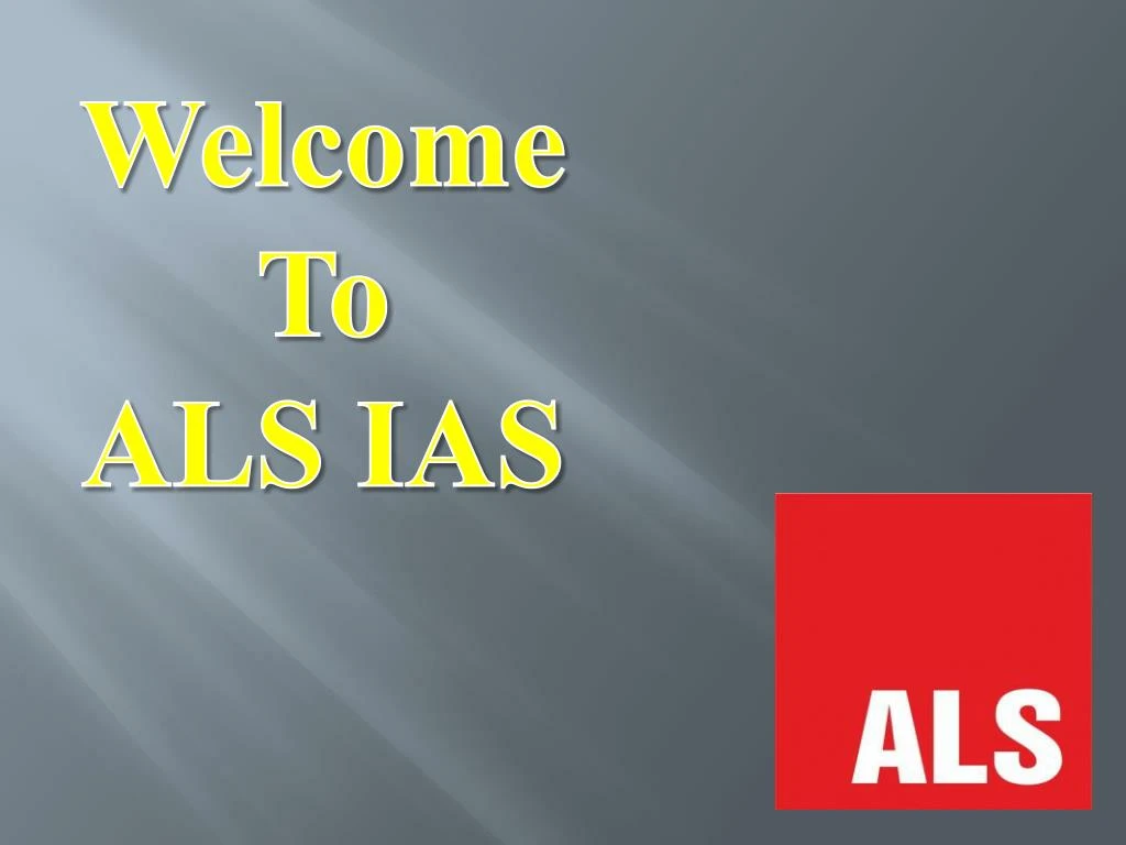 welcome to als ias