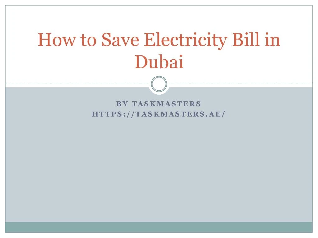 how to save electricity bill in dubai