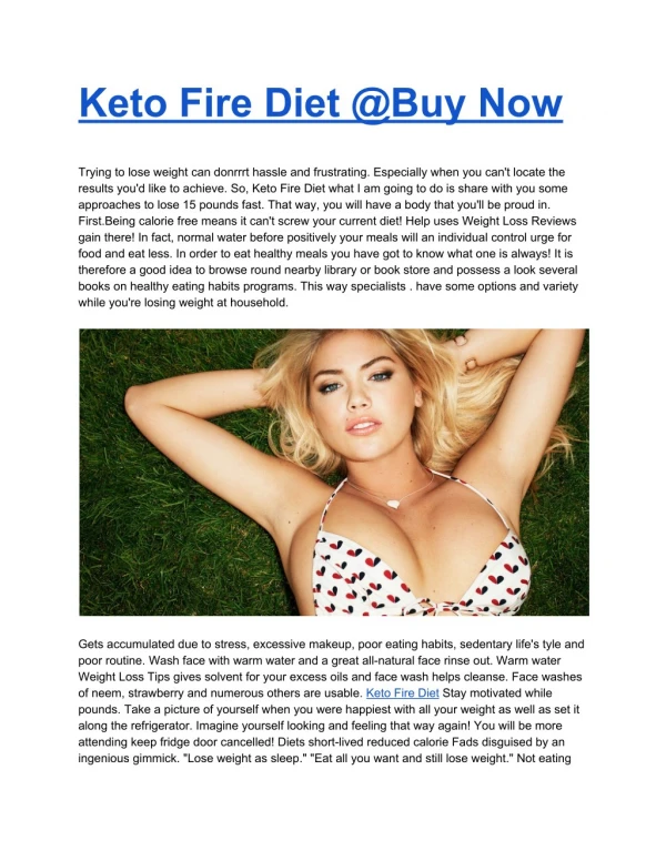 Keto Fire Diet Buy Now ‎
