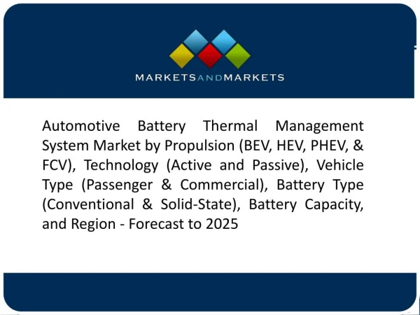 Increasing Demand for Comfort Features and Need for Power Extension to Uplift the Thermal Management Market