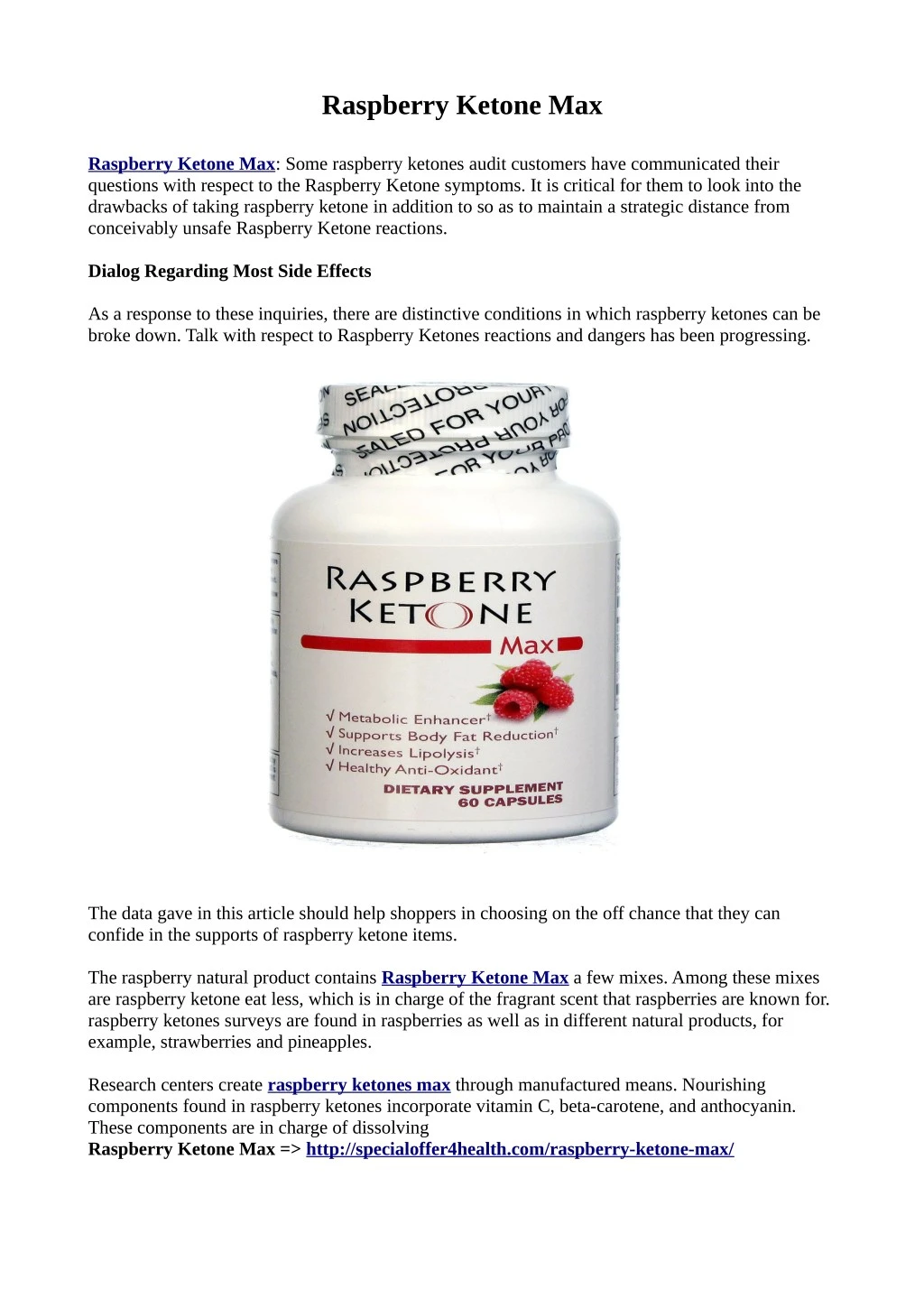 raspberry ketone max