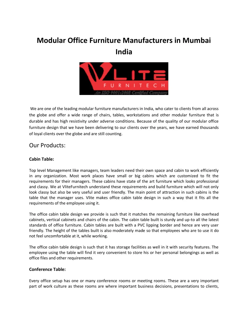 modular office furniture manufacturers in mumbai