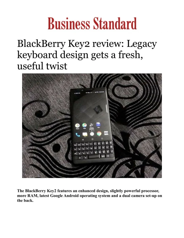 blackberry key2 review legacy keyboard design