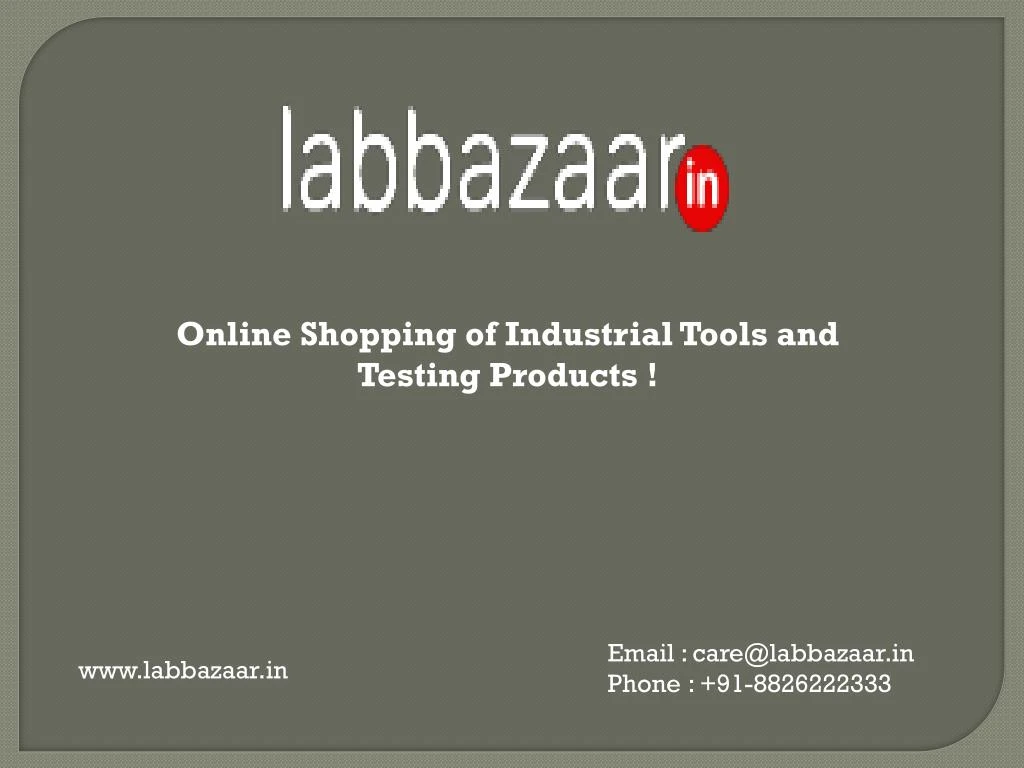 online shopping of industrial tools and testing